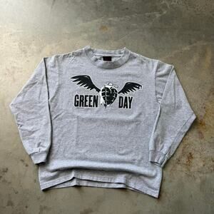 Vintage Y2K Green Day American Idiot Punk Band Tee Longsleeve T-shirt Sz Youth M